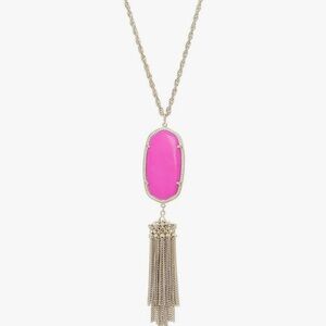 Kendra Scott Pink and Gold Rayne Necklace